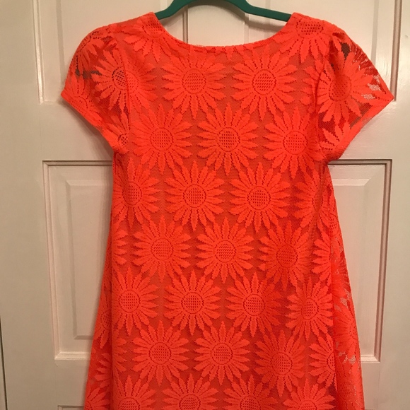 Bright Orange baby doll Dress - Picture 2 of 2